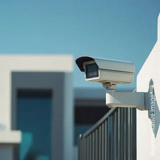 CCTV surveillance, security cabin & boom barrier